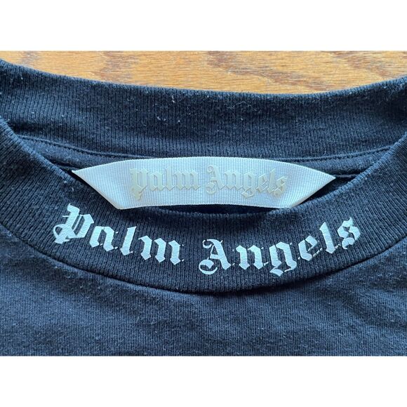 Authentic Palm Angels Classic Black Logo Pullover Sweatshirt Top Mens Size Large - Picture 4 of 13